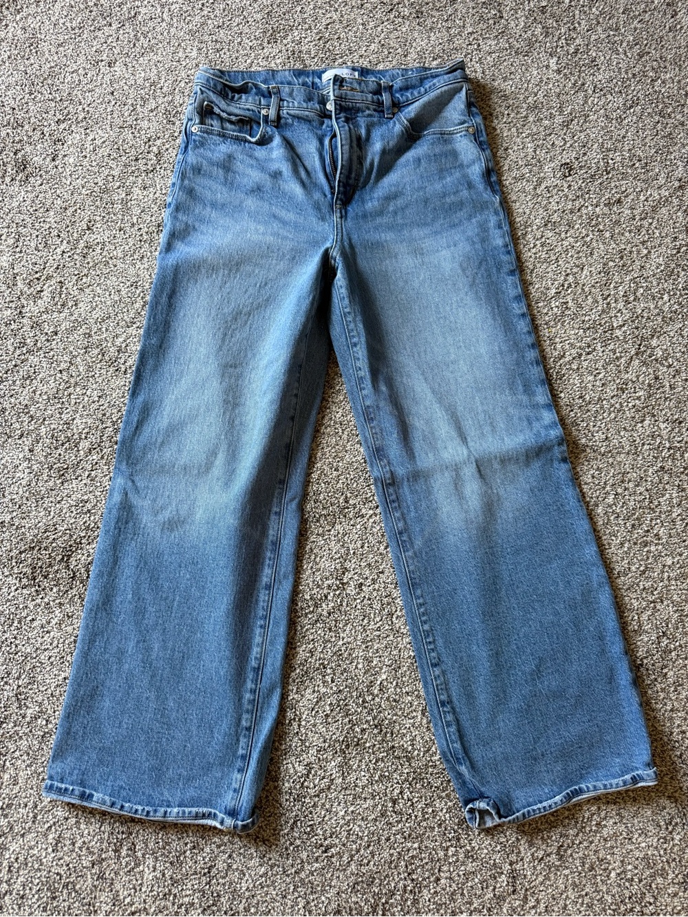 LOFT Women's Light Blue Wide Leg Jeans